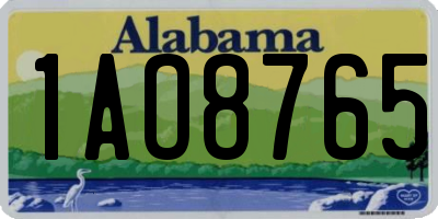 AL license plate 1AO8765