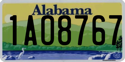 AL license plate 1AO8767