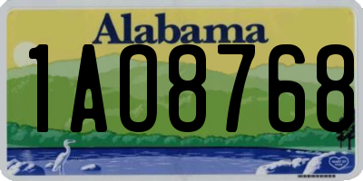 AL license plate 1AO8768