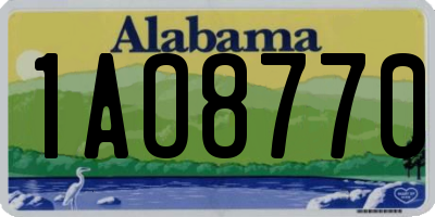 AL license plate 1AO8770