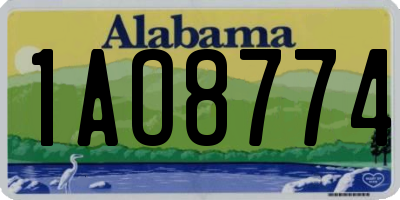 AL license plate 1AO8774