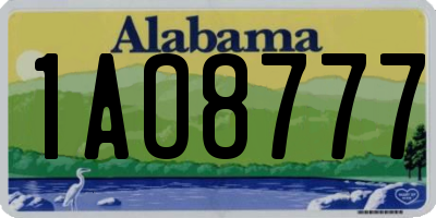 AL license plate 1AO8777
