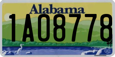 AL license plate 1AO8778