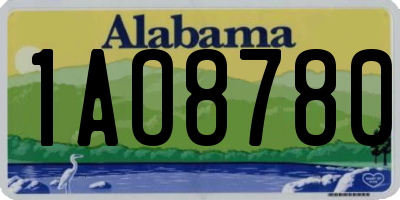 AL license plate 1AO8780