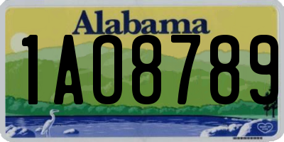 AL license plate 1AO8789