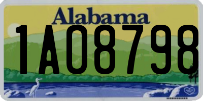 AL license plate 1AO8798