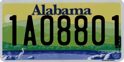 AL license plate 1AO8801