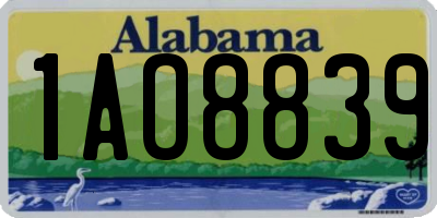 AL license plate 1AO8839