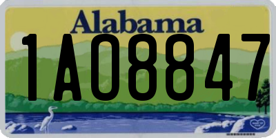 AL license plate 1AO8847