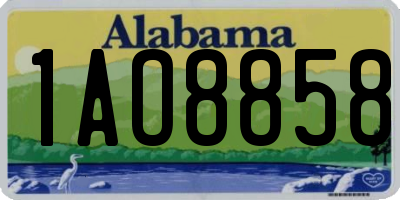 AL license plate 1AO8858