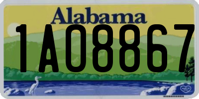 AL license plate 1AO8867