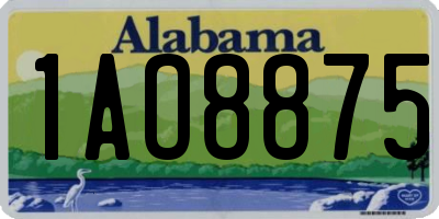 AL license plate 1AO8875