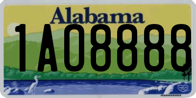 AL license plate 1AO8888