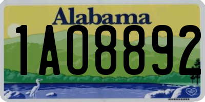 AL license plate 1AO8892