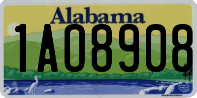 AL license plate 1AO8908