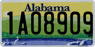 AL license plate 1AO8909