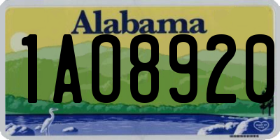 AL license plate 1AO8920