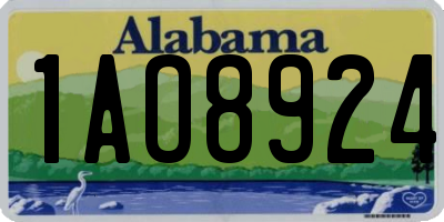 AL license plate 1AO8924