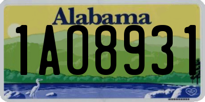 AL license plate 1AO8931