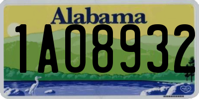 AL license plate 1AO8932