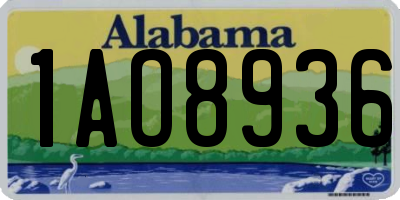 AL license plate 1AO8936