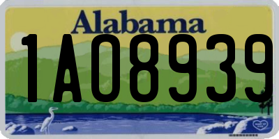 AL license plate 1AO8939