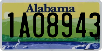 AL license plate 1AO8943