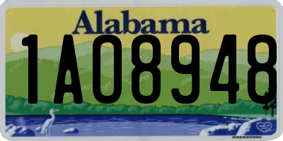 AL license plate 1AO8948