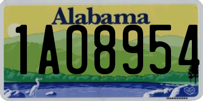 AL license plate 1AO8954
