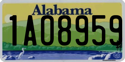 AL license plate 1AO8959
