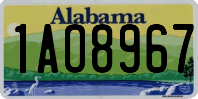 AL license plate 1AO8967