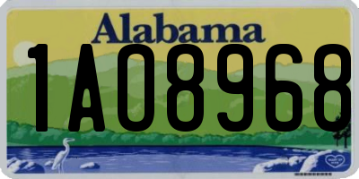 AL license plate 1AO8968