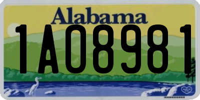 AL license plate 1AO8981
