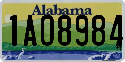 AL license plate 1AO8984