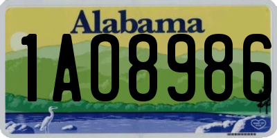 AL license plate 1AO8986