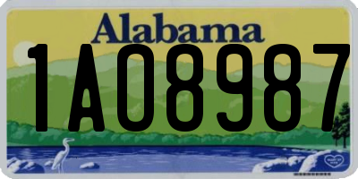 AL license plate 1AO8987