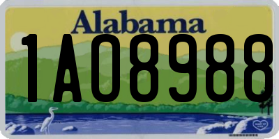 AL license plate 1AO8988