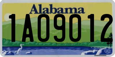 AL license plate 1AO9012