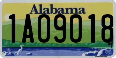 AL license plate 1AO9018