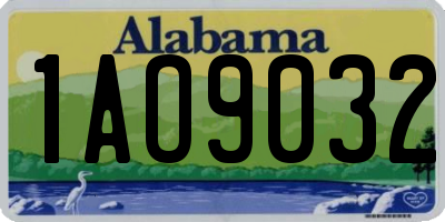 AL license plate 1AO9032