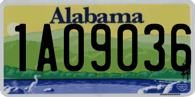 AL license plate 1AO9036