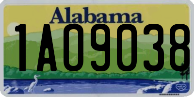 AL license plate 1AO9038