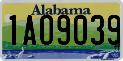 AL license plate 1AO9039