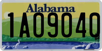 AL license plate 1AO9040