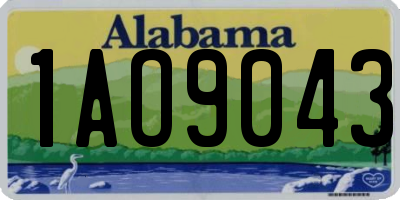 AL license plate 1AO9043