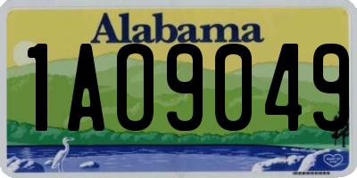 AL license plate 1AO9049