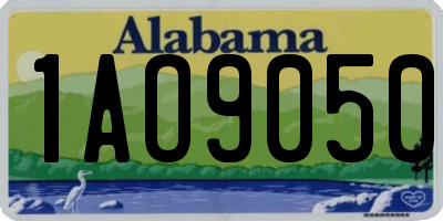 AL license plate 1AO9050