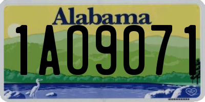 AL license plate 1AO9071