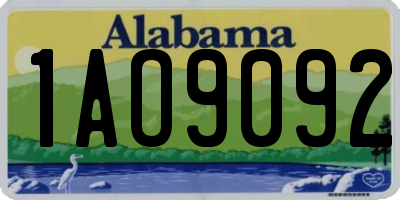 AL license plate 1AO9092