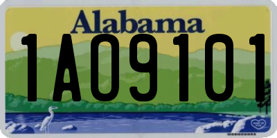 AL license plate 1AO9101